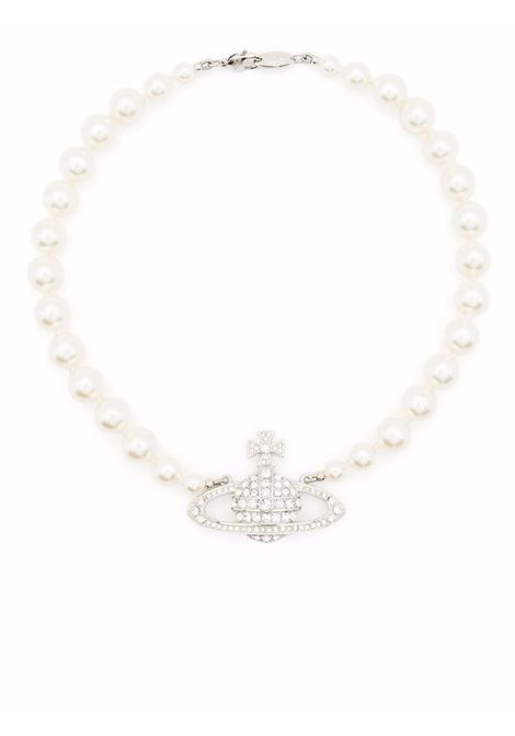 one row pearl choker woman platonum VIVIENNE WESTWOOD | 63010106-02P104-CNP104